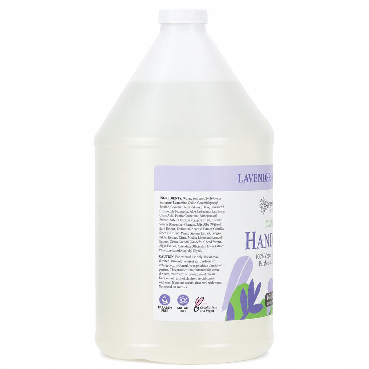 Close-up foam texture from Ginger Lily Farms showing creamy lather that rinses clean