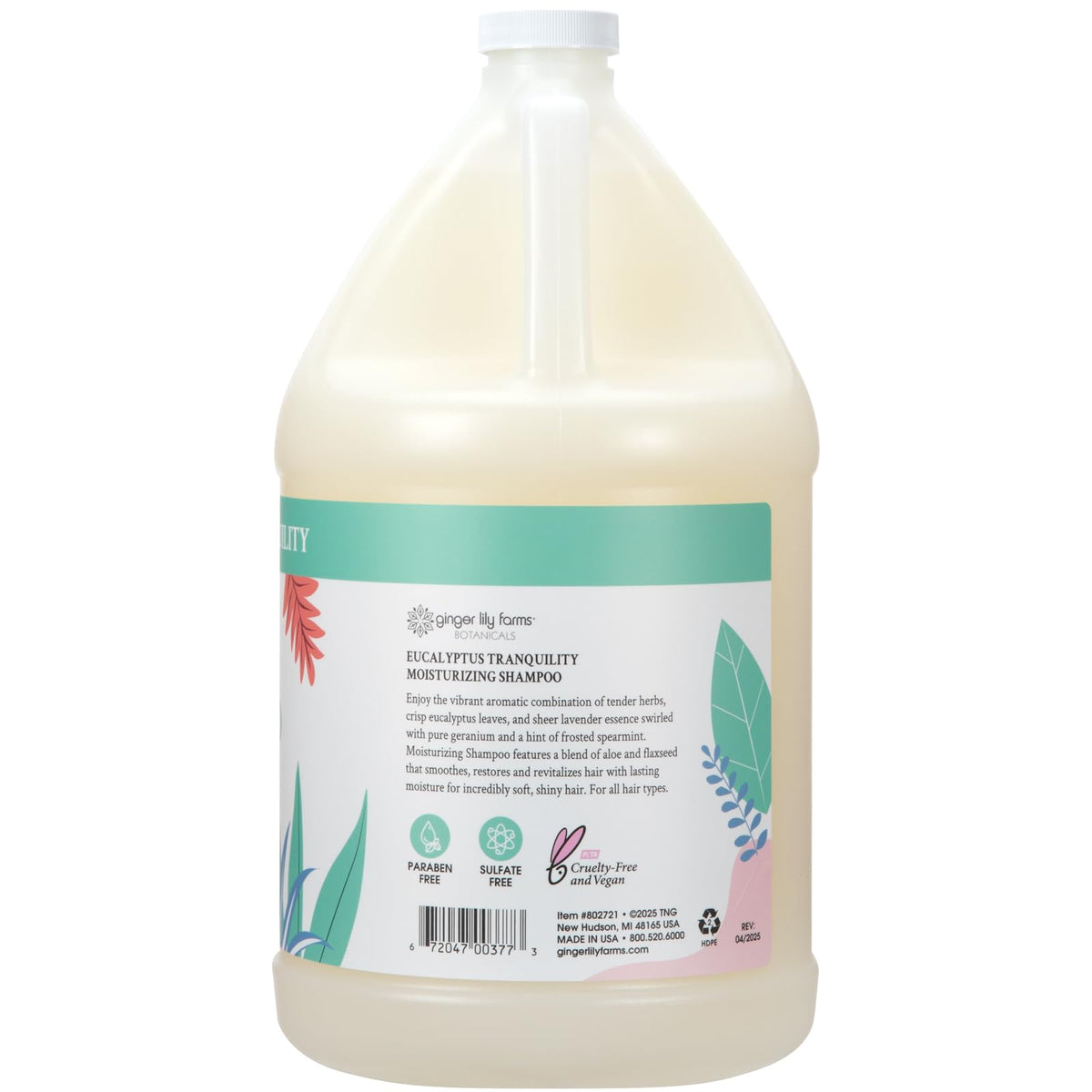 Ginger Lily Farms shampoo foam texture close-up illustrating rich lather