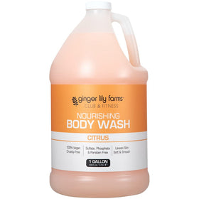 Ginger Lily Farms gallon front label showing product name and citrus scent benefits
