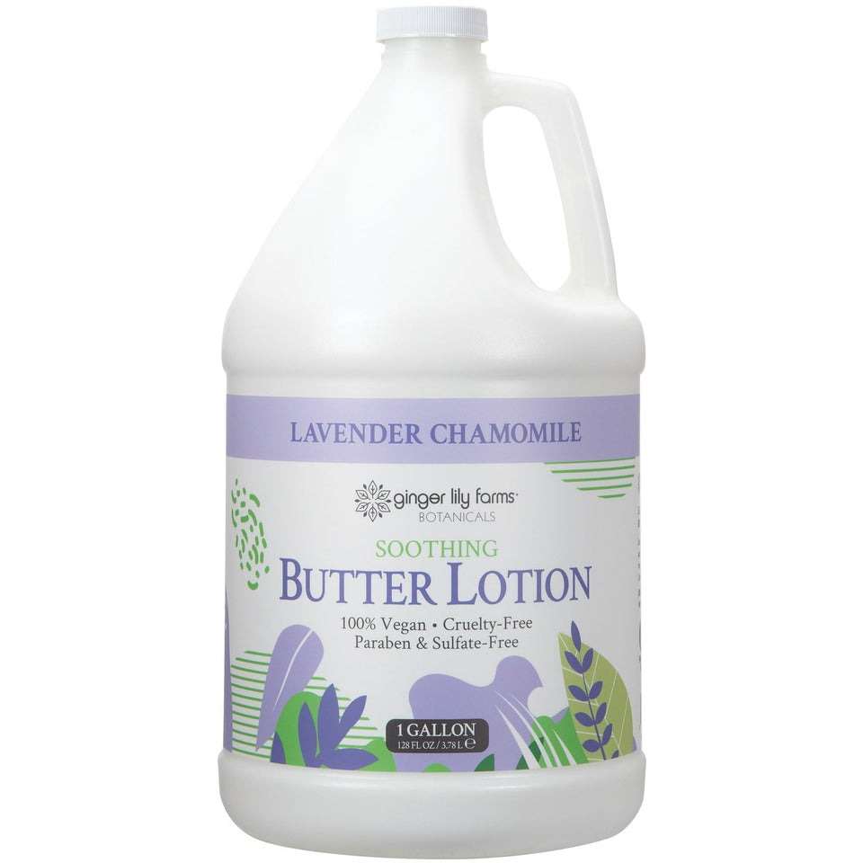 Ginger Lily Farms front gallon packaging showing brand and scent benefit