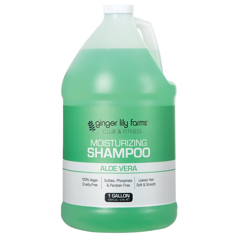 Ginger Lily Farms gallon packaging showing product and eco refill benefit