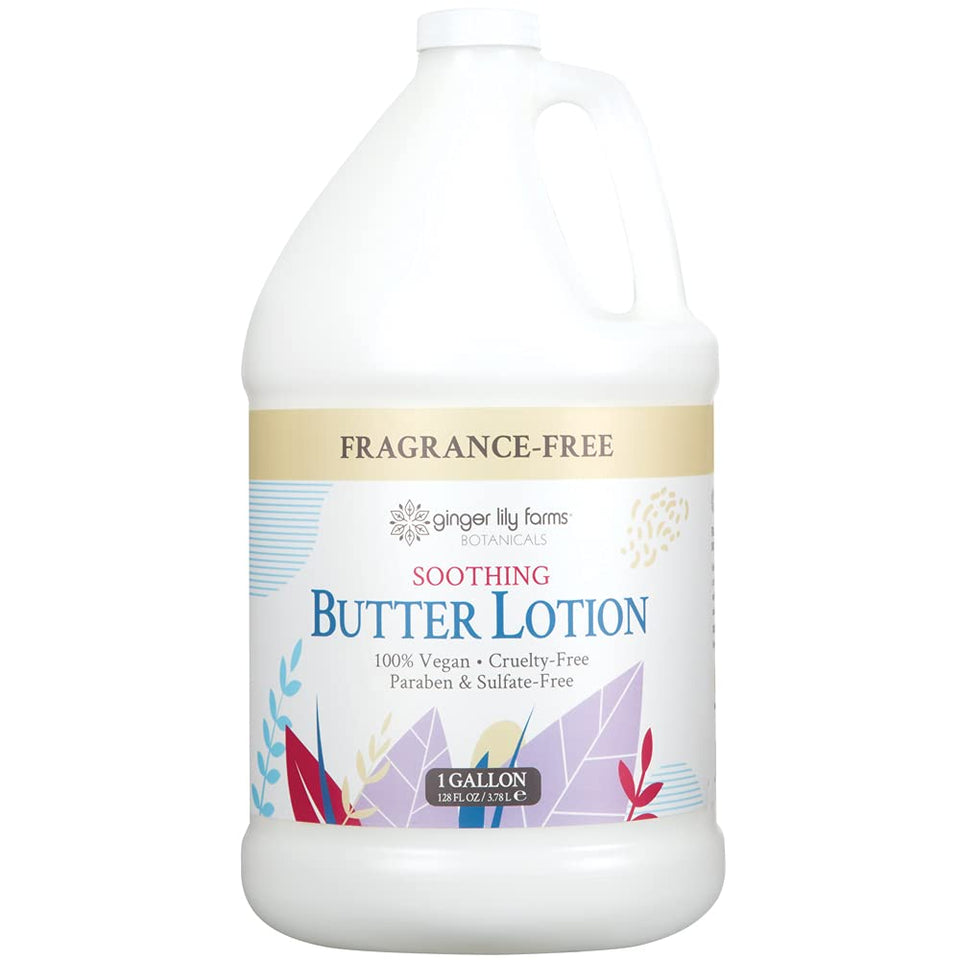 Ginger Lily Farms front gallon packaging showing product and volume benefits