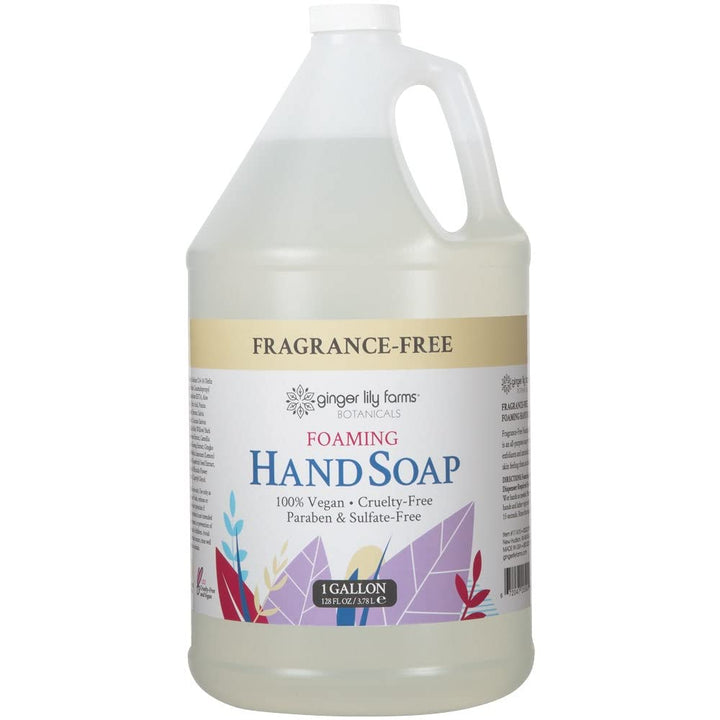 Ginger Lily Farms front label on one-gallon refill showing clean packaging and benefit
