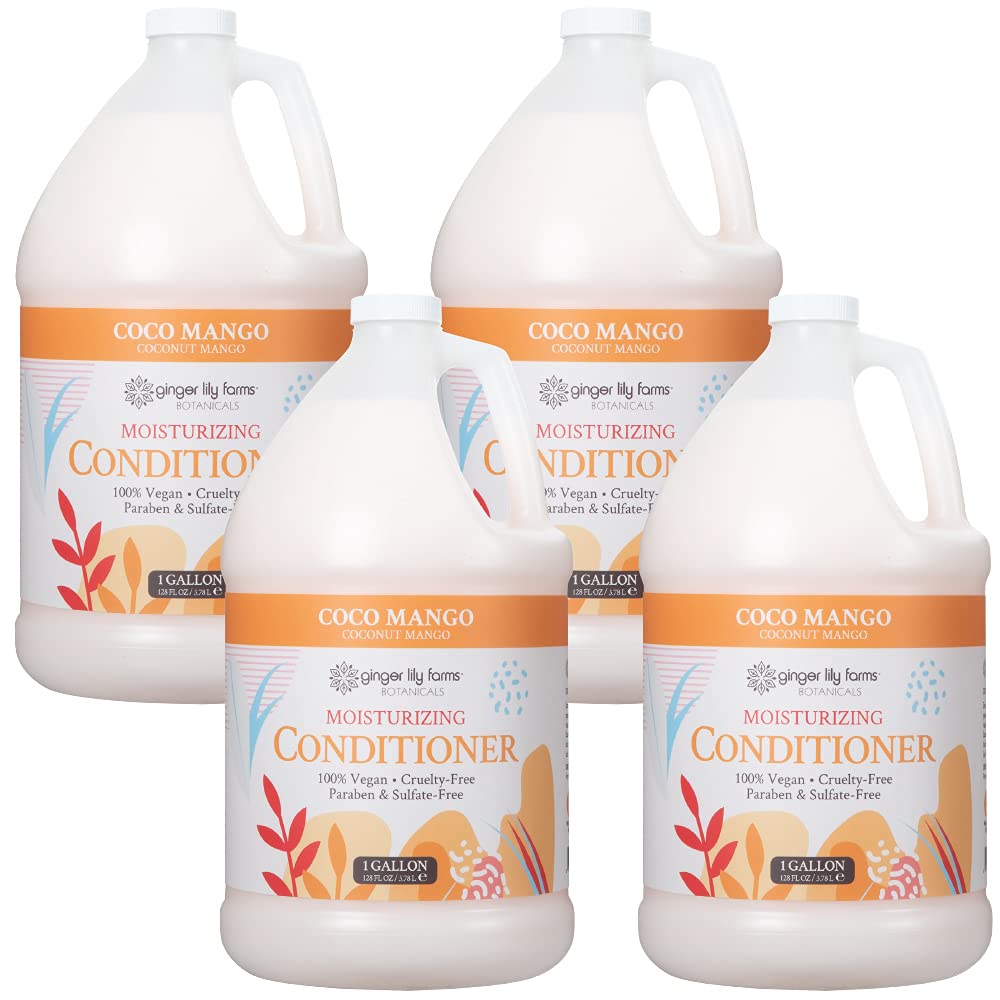 Ginger Lily Farms front packaging showing gallon refill and tropical scent benefits