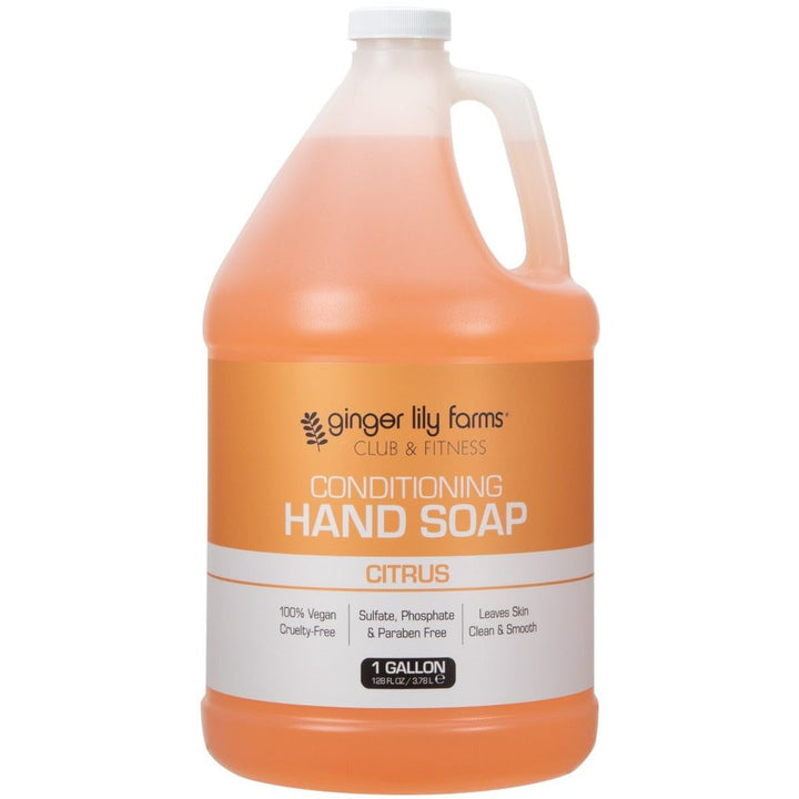 Ginger Lily Farms front packaging showing gallon container and clear branding for bulk use