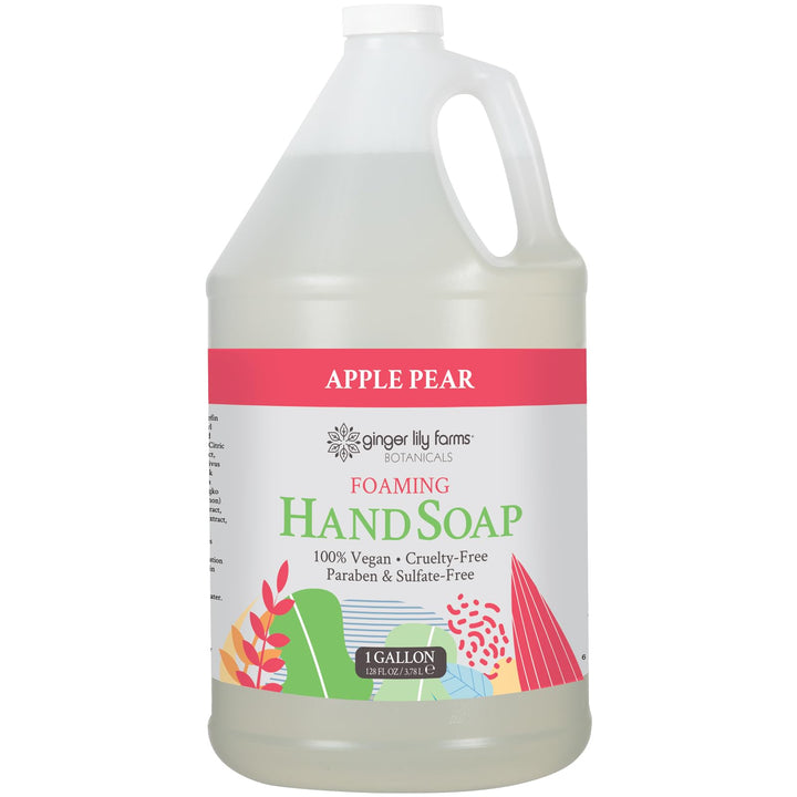 Ginger Lily Farms gallon front label showing product identity and scent benefit