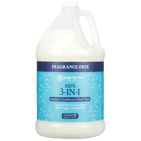 Ginger Lily Farms gallon front label showing product name and tear-free benefit