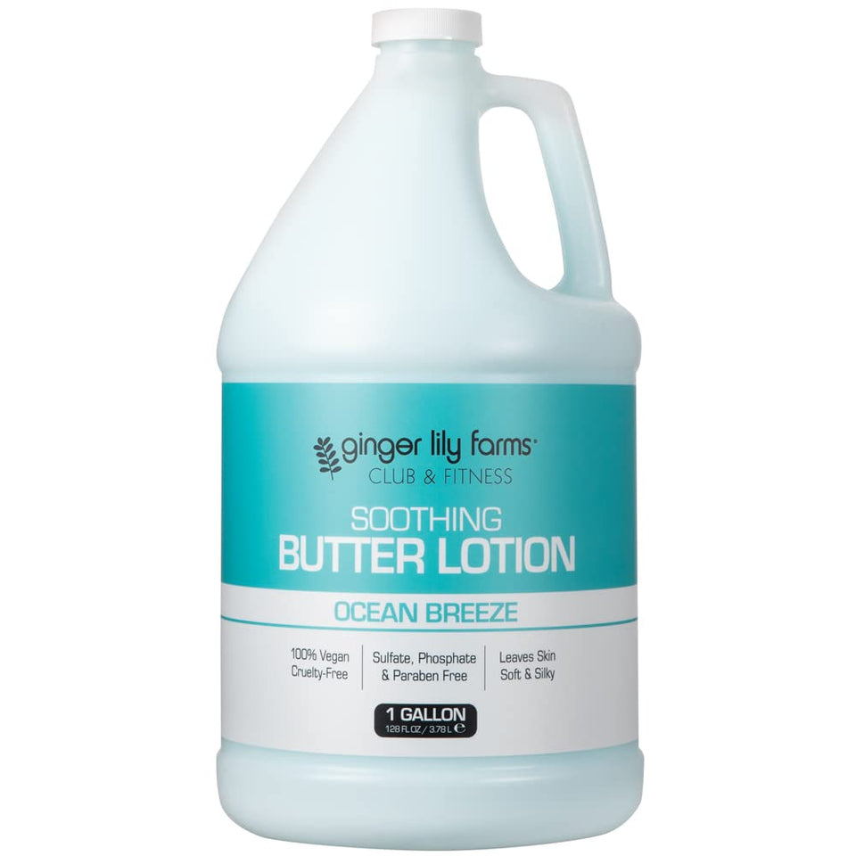 Ginger Lily Farms gallon bottle front label showing product benefits