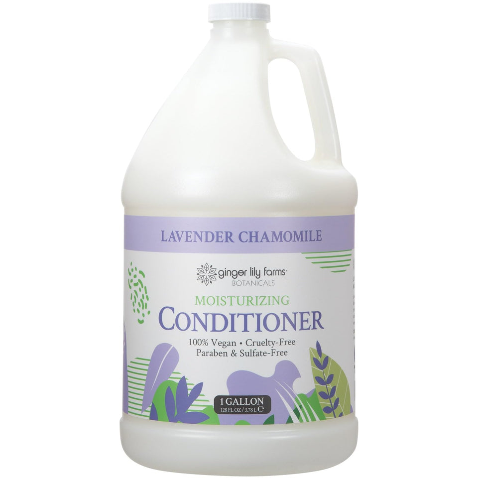 Ginger Lily Farms gallon front label showing product name and benefits
