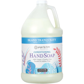 Ginger Lily Farms gallon front label showing product name and scent benefit