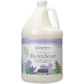Ginger Lily Farms front label showing vegan PETA certification and scent