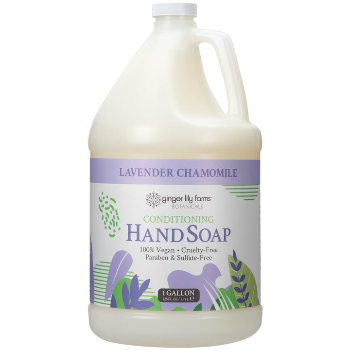 Ginger Lily Farms front label showing vegan PETA certification and scent