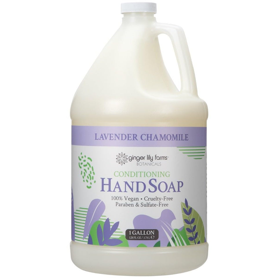 Ginger Lily Farms front label showing vegan PETA certification and scent