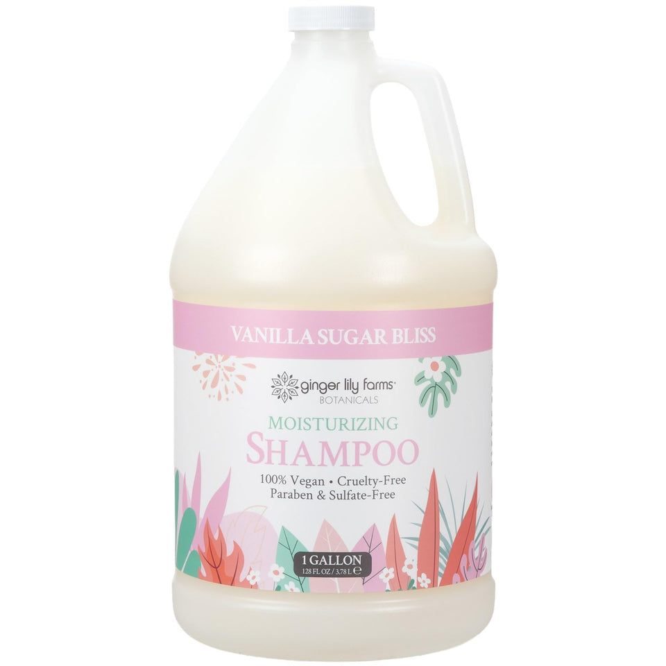 Ginger Lily Farms gallon bottle front label showing product name and scent