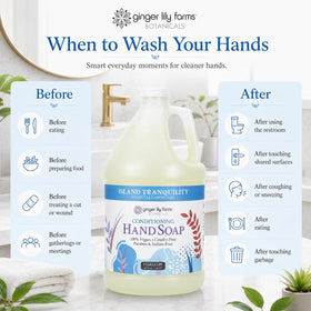 Ginger Lily Farms green tea and lemongrass visual illustrating fresh calming scent