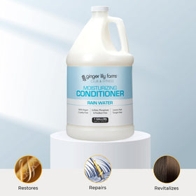Ginger Lily Farms before and after hair results showing shine and softness