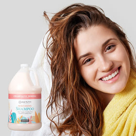 Ginger Lily Farms key botanicals arranged with aloe and flaxseed benefits