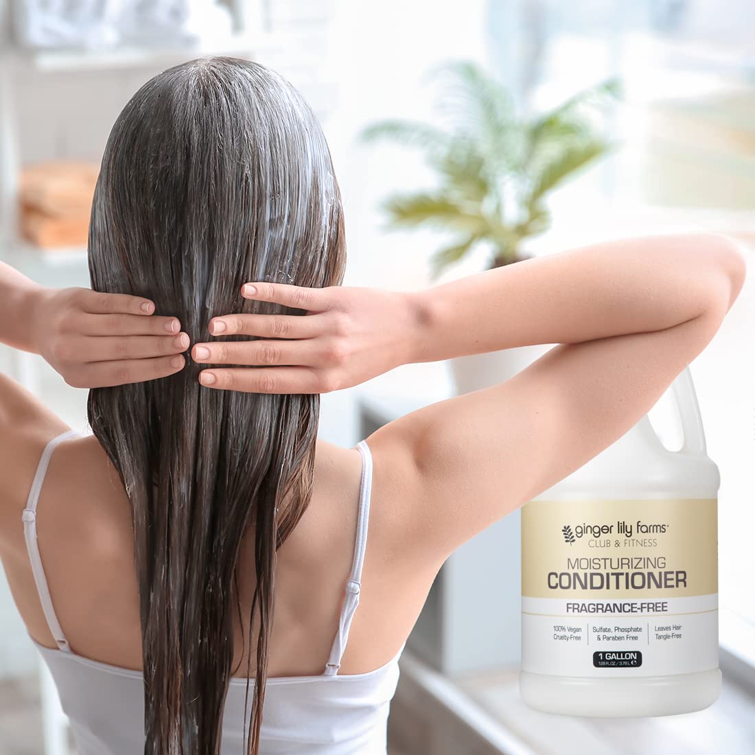 Ginger Lily Farms ingredient label close-up highlighting naturally derived, toxin-free formula