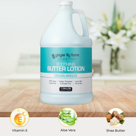 Ginger Lily Farms ingredients shea butter cocoa and aloe calming skin
