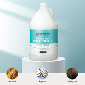 Ginger Lily Farms label close-up showing vegan and cruelty-free certifications