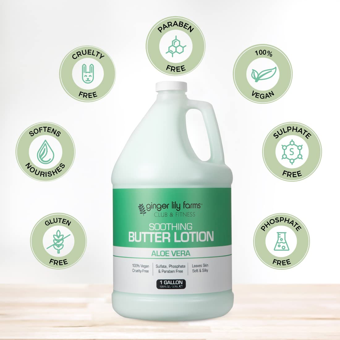Ginger Lily Farms label and ingredients list for clean, vegan benefit