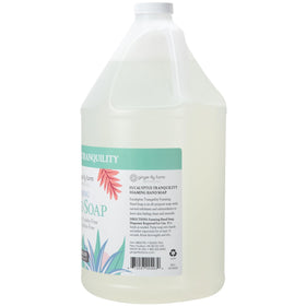 Ginger Lily Farms label close-up highlighting botanical ingredients and benefits