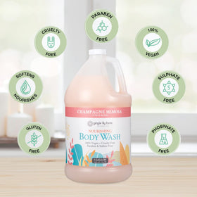 Ginger Lily Farms label close-up highlighting natural ingredients and toxin-free benefit