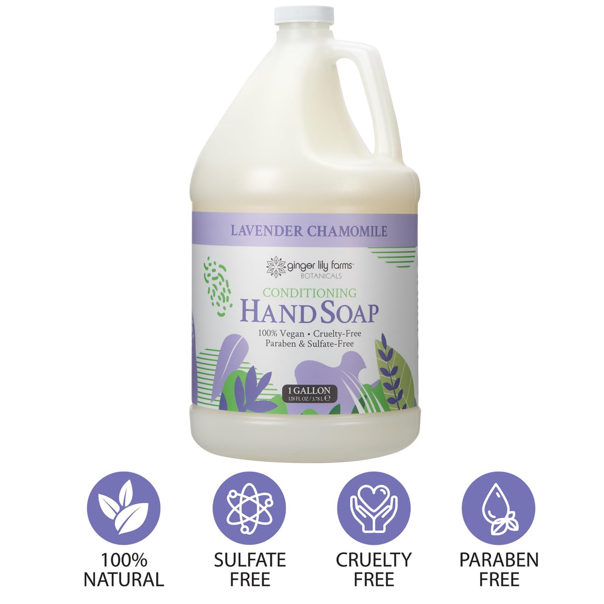 Ginger Lily Farms ingredients panel showing natural extracts and vitamins