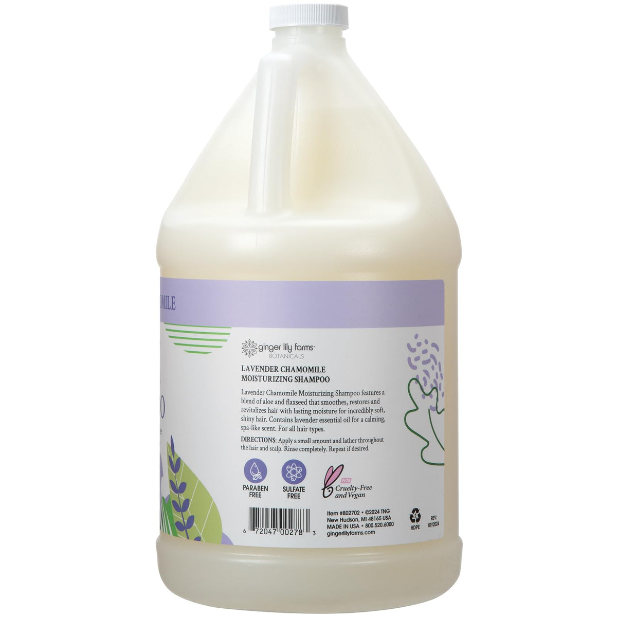 Ginger Lily Farms rich lather in hand demonstrating gentle cleansing and hydration