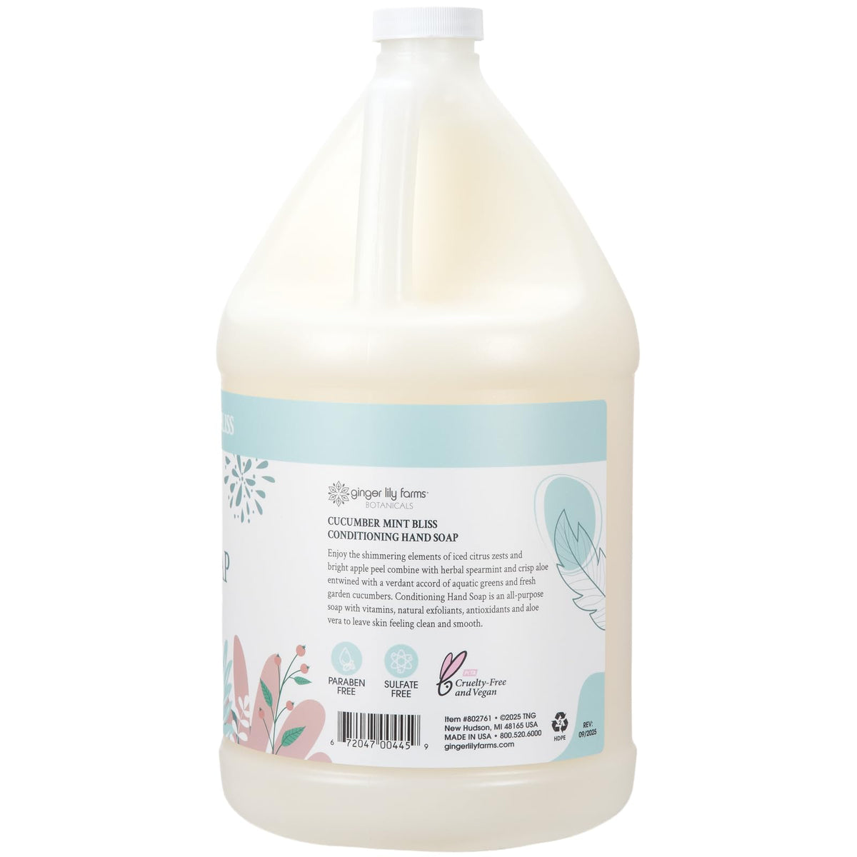 Ginger Lily Farms creamy lather close-up demonstrating gentle hydration