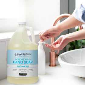 Ginger Lily Farms back label ingredients and certifications highlighting vegan and cruelty-free