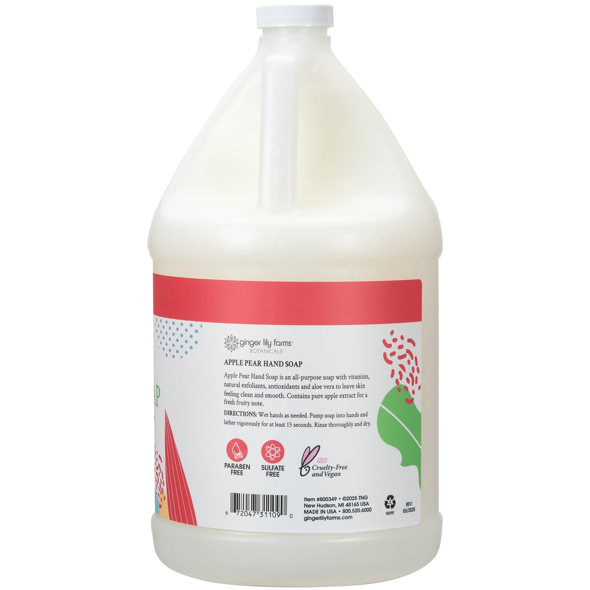 Ginger Lily Farms pour neck close-up highlighting easy refill design