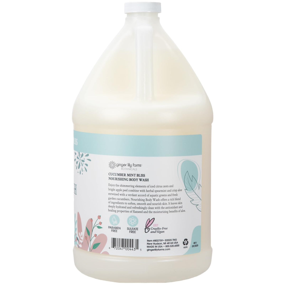 Ginger Lily Farms pouring refill into dispenser for easy waste reduction