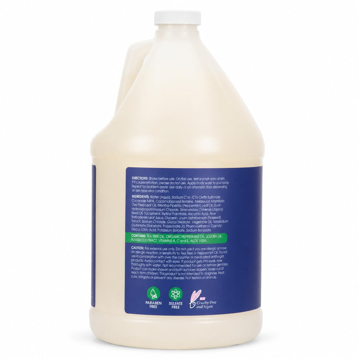 Ginger Lily Farms being poured from gallon to dispenser for economical refills