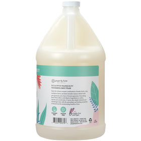 Ginger Lily Farms label and pour spout close-up highlighting ingredient list