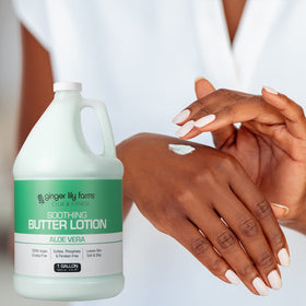 Ginger Lily Farms pouring refill action illustrating eco-friendly refill benefit