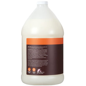 Ginger Lily Farms being poured into a pump dispenser for convenient refill and less plastic