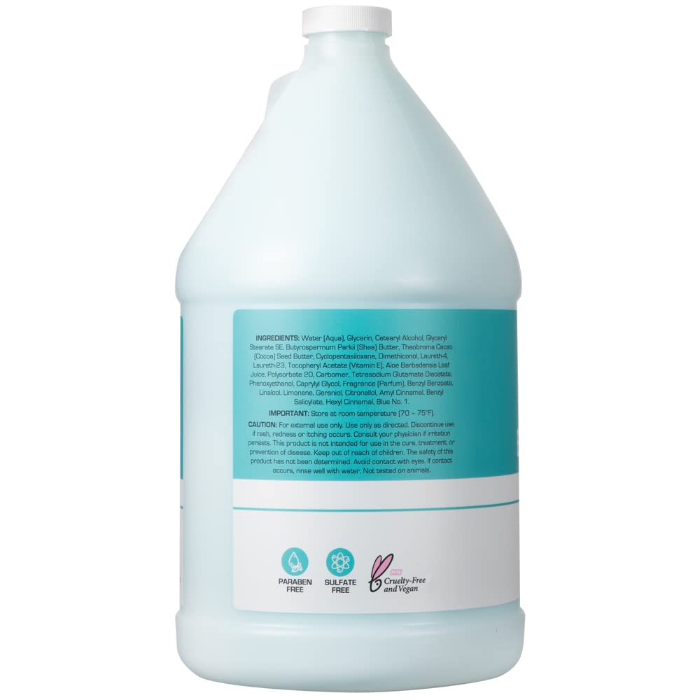 Ginger Lily Farms gallon on a pump dispenser for easy refills