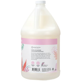 Ginger Lily Farms soap being dispensed from a pump demonstrating easy refill convenience