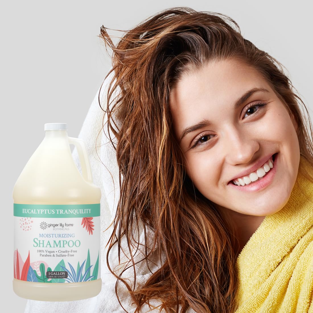 Ginger Lily Farms salon refill station demonstrating professional use and savings