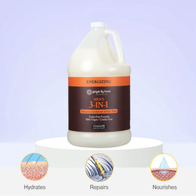 Ginger Lily Farms in a shower scene evoking energizing scent and fresh post-shower feeling