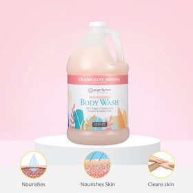 Ginger Lily Farms gallon held in hand to show scale and value advantage