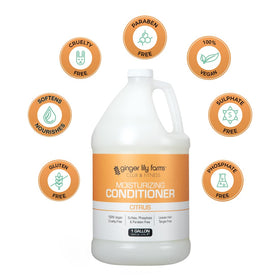Ginger Lily Farms conditioner texture close-up showing smooth weightless moisture