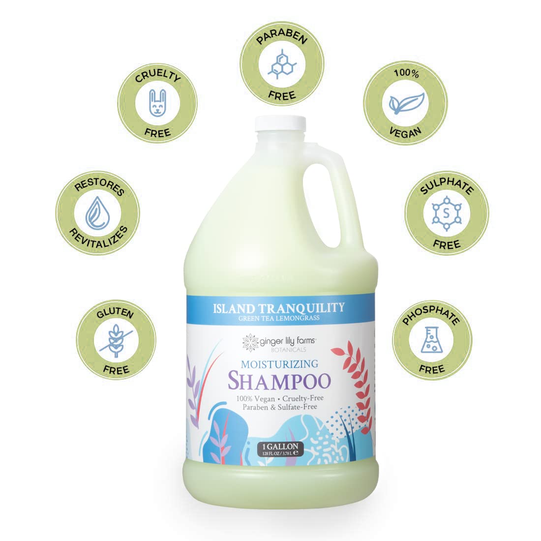 Ginger Lily Farms shampoo lather texture demonstrating gentle foaming action