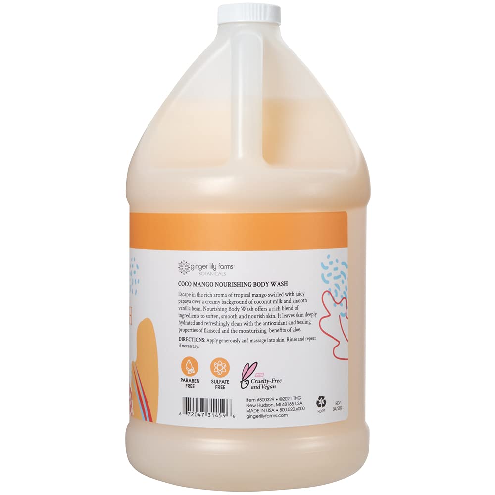 Ginger Lily Farms creamy lather texture hydrates and cleans skin