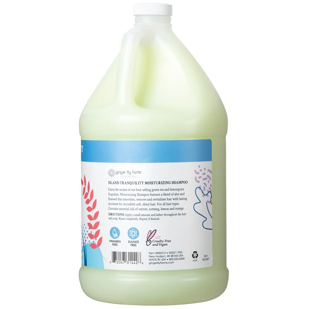Ginger Lily Farms thick shampoo lather demonstrating moisturizing texture benefit