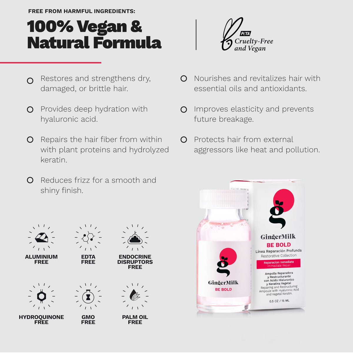 Ginger Milk ampoule application in hand demonstrating easy, mess-free use