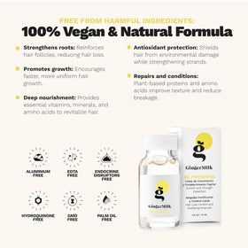 Ginger Milk Natural Care three ampoules lined up to show set and value