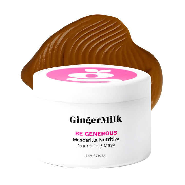 Ginger Milk jar front view showing product and hydrating benefit