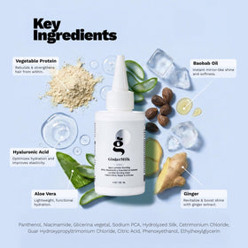 Ginger Milk Natural Care lightweight bonding water texture demonstrating spreadability